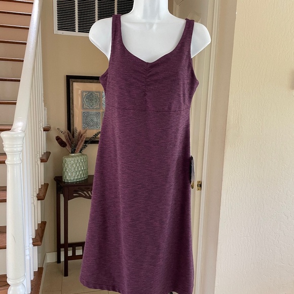 NWT Kuhl Mova Altiv Stretch Fabric Dress Built In Bra Heathered Purple M - Picture 1 of 5